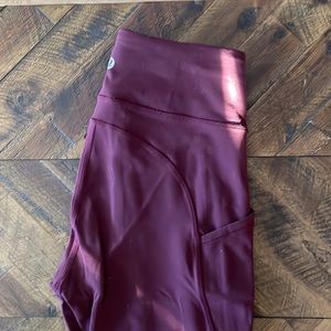 Maroon lulu leggings
